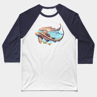 Leopard shark SCUBA Baseball T-Shirt